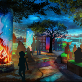 Attraction Rendering - Ancestors Room - Niagara Takes Flight